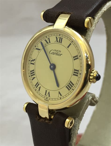 silver women cartier watch|silver cartier watch vintage.